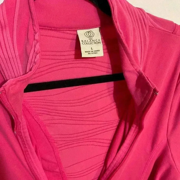 The balance collection pink zip up lightweight sweater size large - Picture 6 of 6